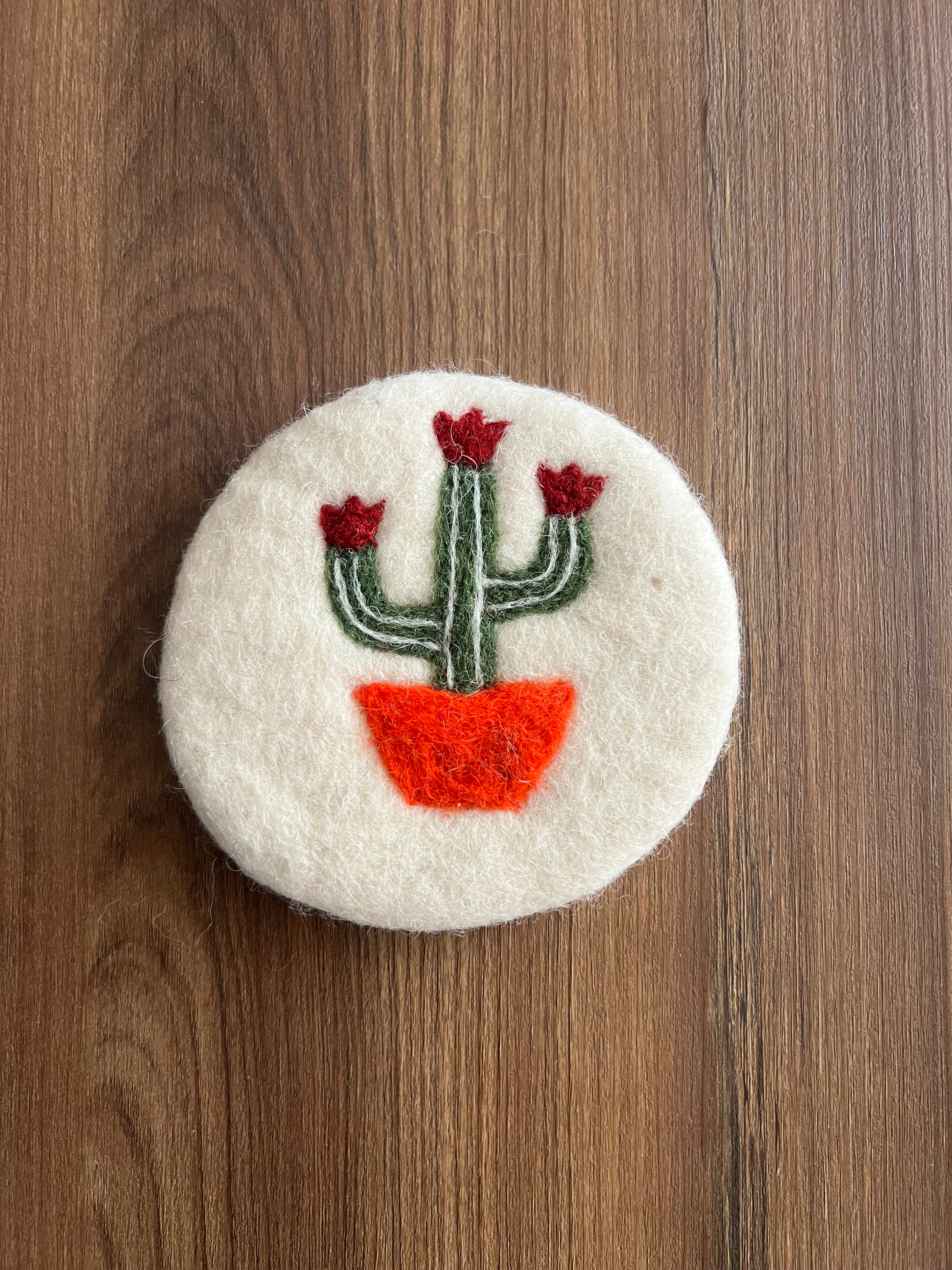 Handmade Felt Plant Coasters