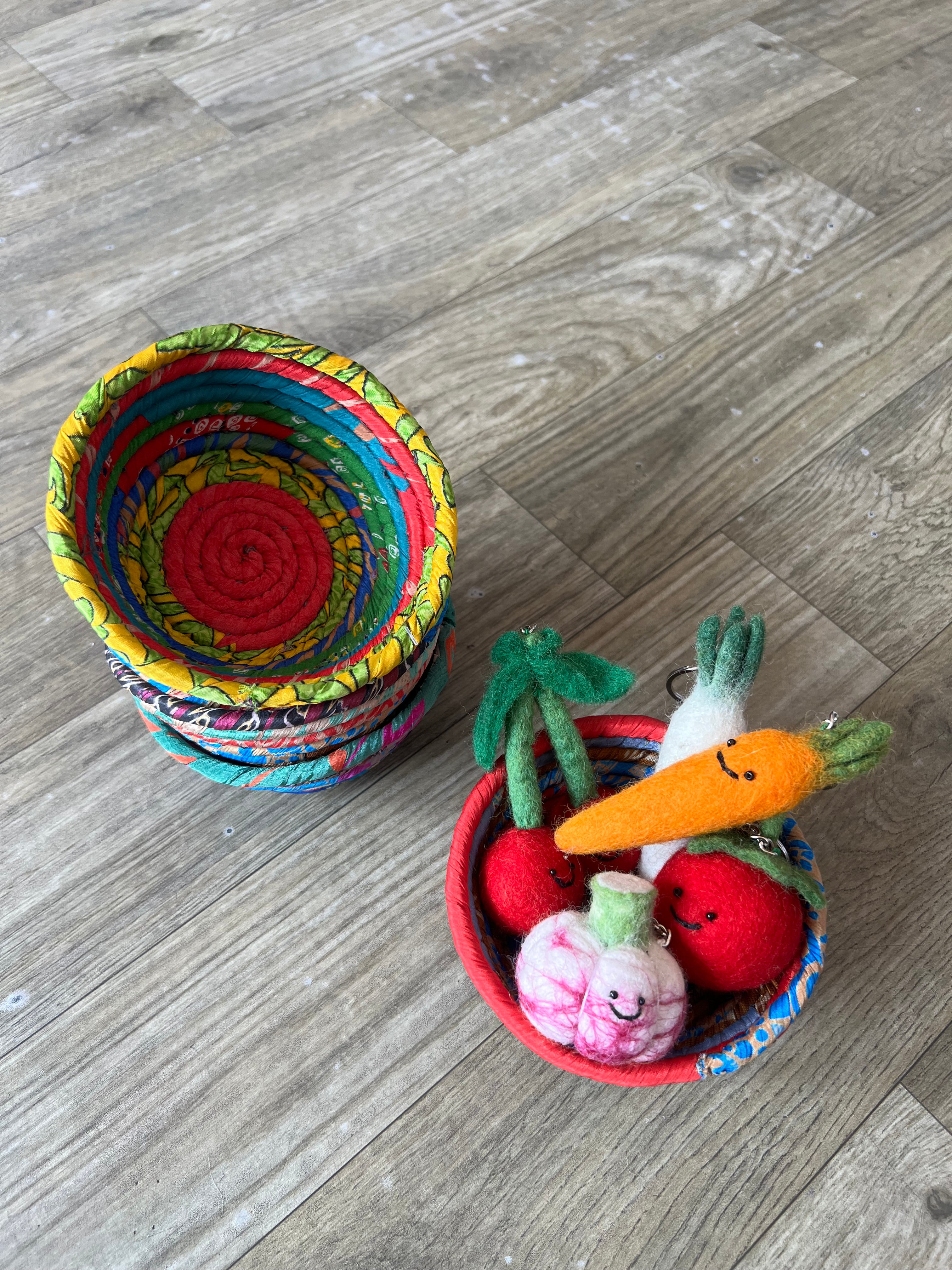 Recycled Sari- Handmade Bowls