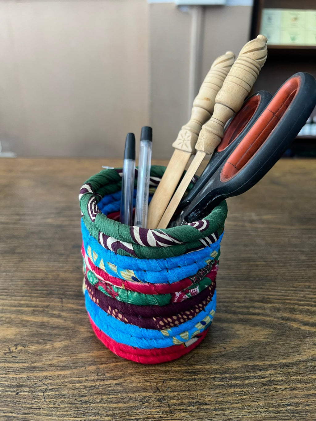 Recycled Sari- Pen Holders