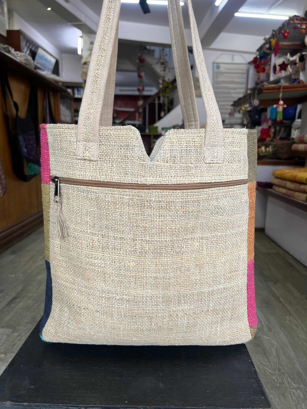 Hemp patch tote