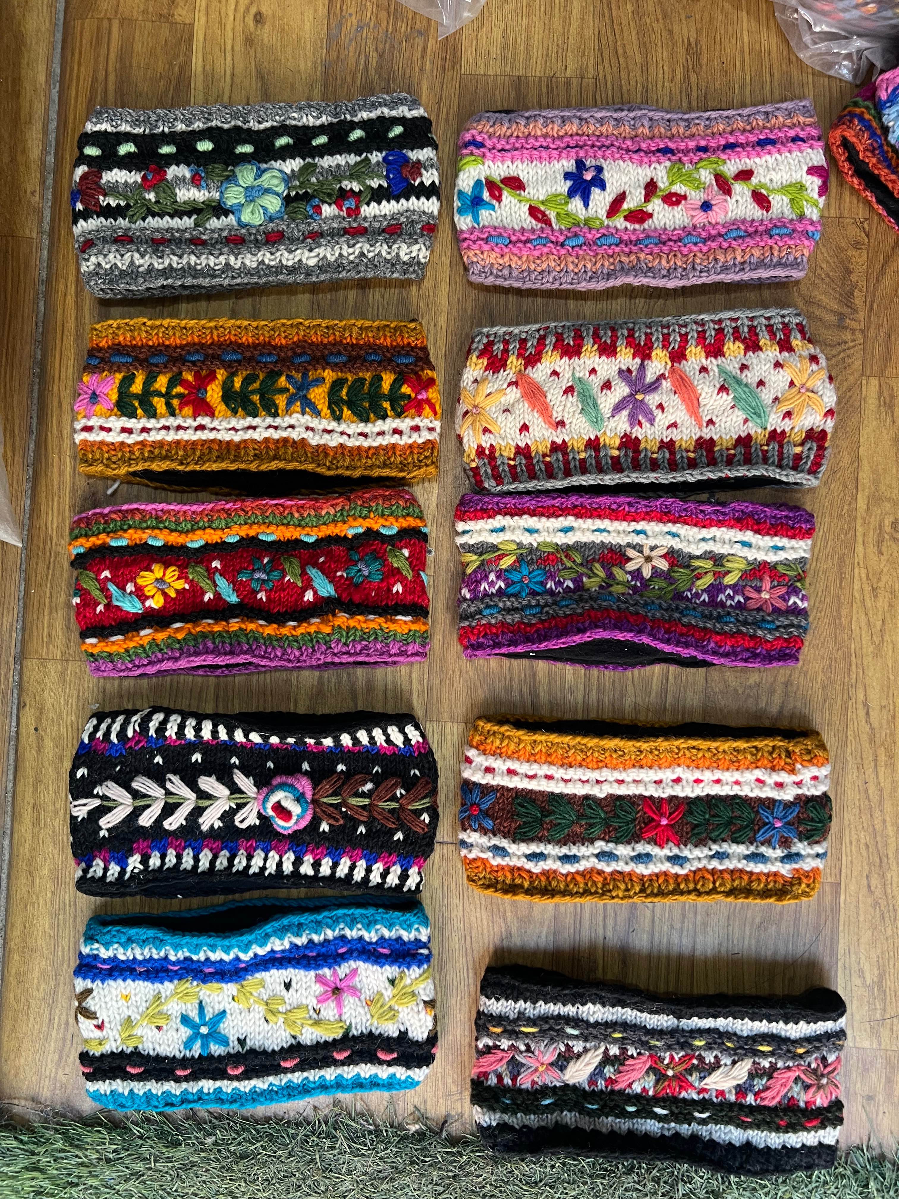 Handwoven woolen headband made from 100% natural wool. Warm, breathable, and ethically handcrafted by Nepalese artisans—perfect for winter wear.