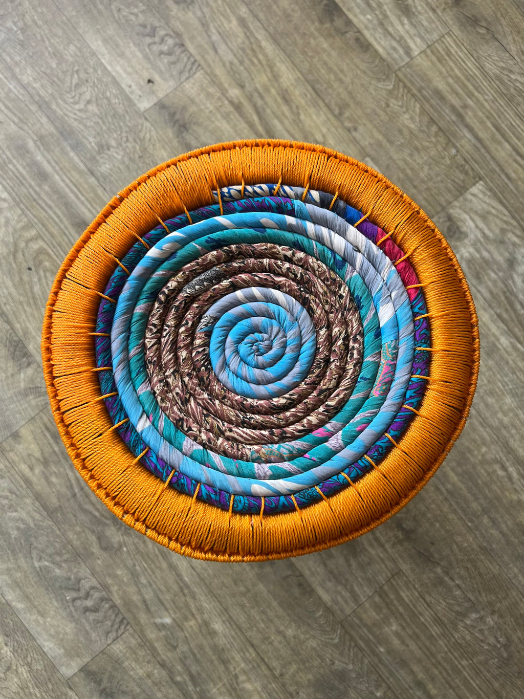 Recycled Sari- Handmade Muda/stool/seat