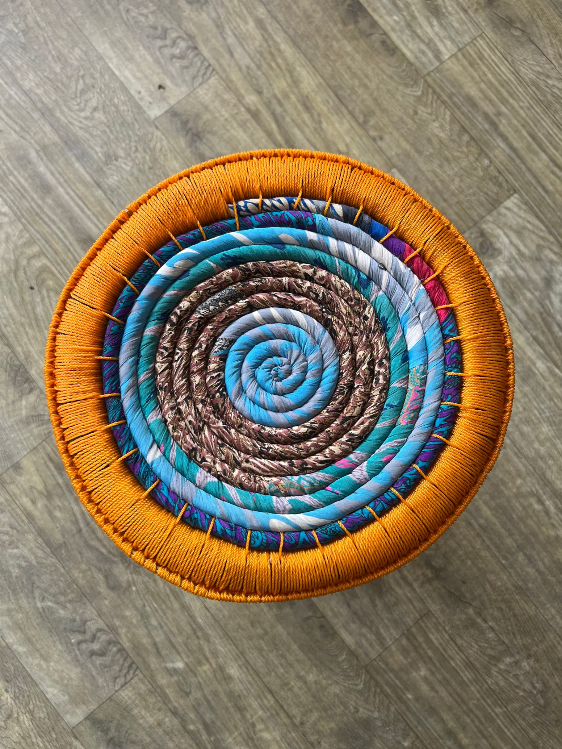 Recycled Sari- Handmade Muda/stool/seat