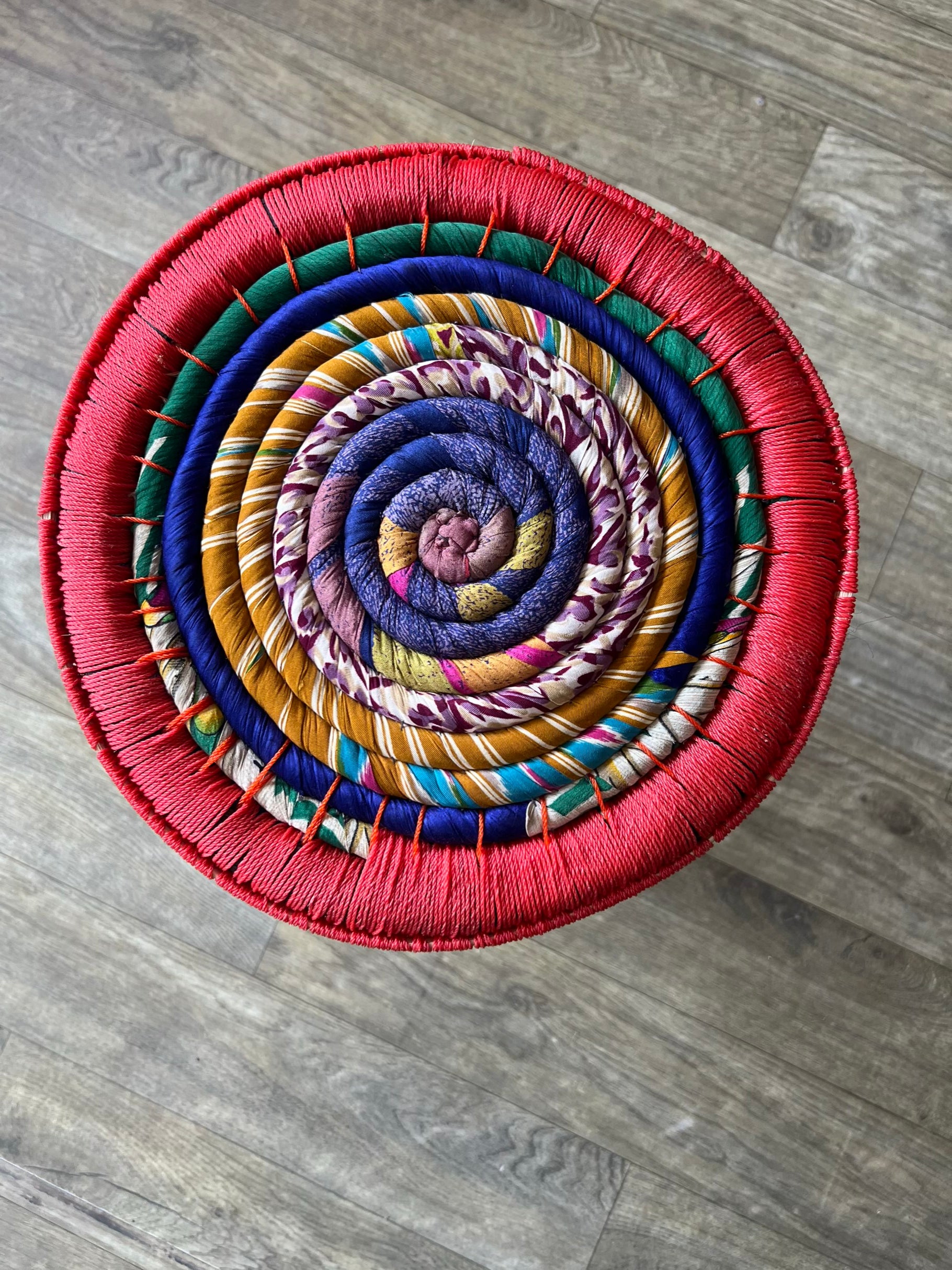 Recycled Sari- Handmade Muda/stool/seat